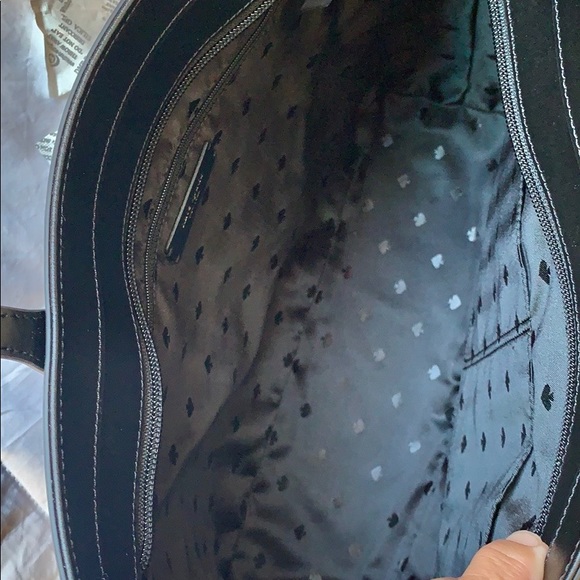 🆕KSNY BLACK LEATHER KERRI MEDIUM TOTE BNWT - Picture 4 of 13